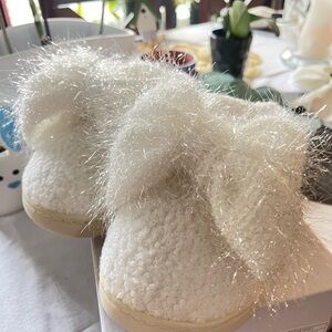 MIA White Cozy Shearling Slip-Ons